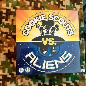 Topside Games Cookie scouts Vs. Aliens Game. Brand new, never opened.
